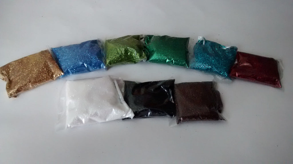 DIAMANTINA EN SOBRES PEQUEÑOS VARIOS COLORES 250GR