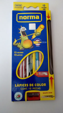 COLORES MARCA NORMA 12PZS REDONDO