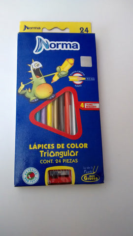 COLORES MARCA  NORMA 24PZ TRIANGULAR