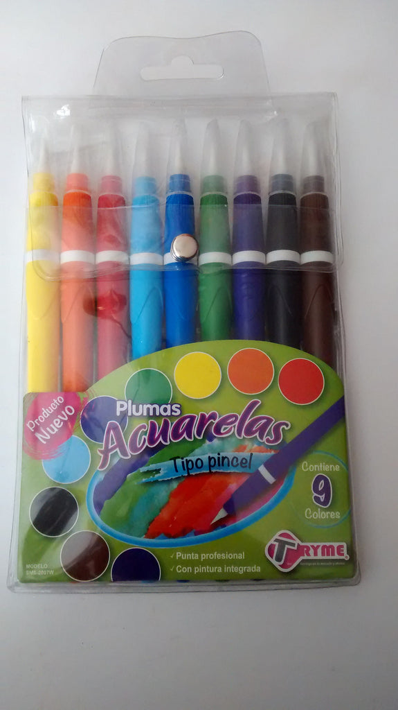 PLUMAS ACUARELAS (TIPO PINCEL)