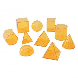 CUERPOS GEOMETRICOS RELLENABLES SET 10PZS RELLENABLES+ESTUCHE