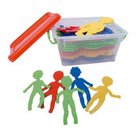 MUÑECOS ARTICULADOS NIÑO Y NIÑA 30PZS + ESTUCHE