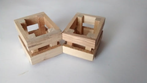 HUACAL DE MADERA TAMAÑO MINI 10x10