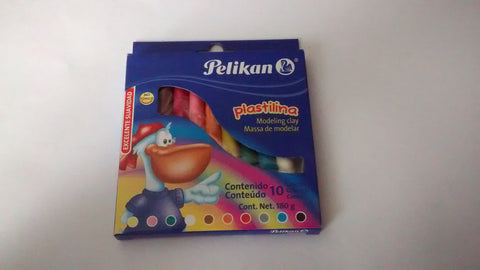 PLASTILINA MARCA PELIKAN CON 10 COLORES