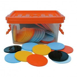 DISCOS 6CM 10 COLORES PROGRAMA SEP 60PZS EN ESTUCHE