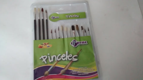 PINCELES MARCA TRYME DE 15 PZS