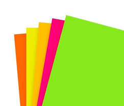 CARTULINAS DE VARIOS COLORES FOSFORESCENTES