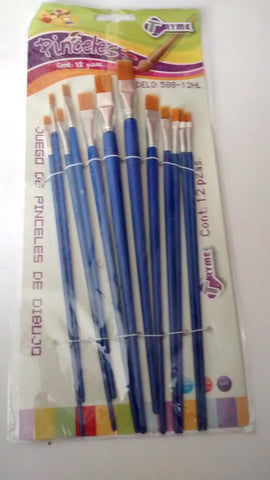 PINCELES MARCA TRYME DE 12 PZS