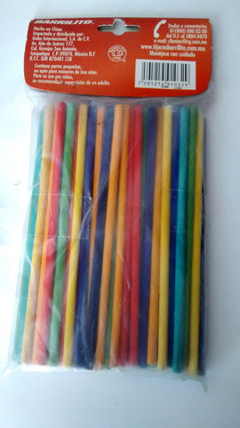 PALITOS CILINDRICOS DE COLORES MARCA BARRILITO
