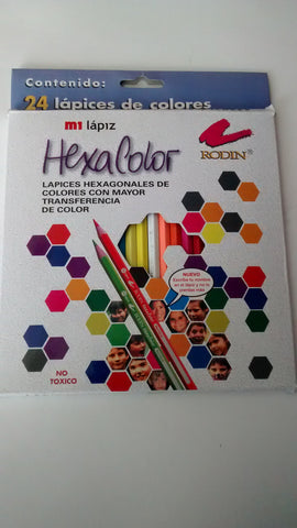 COLORES MARCA HEXACOLOR DE 24PZS